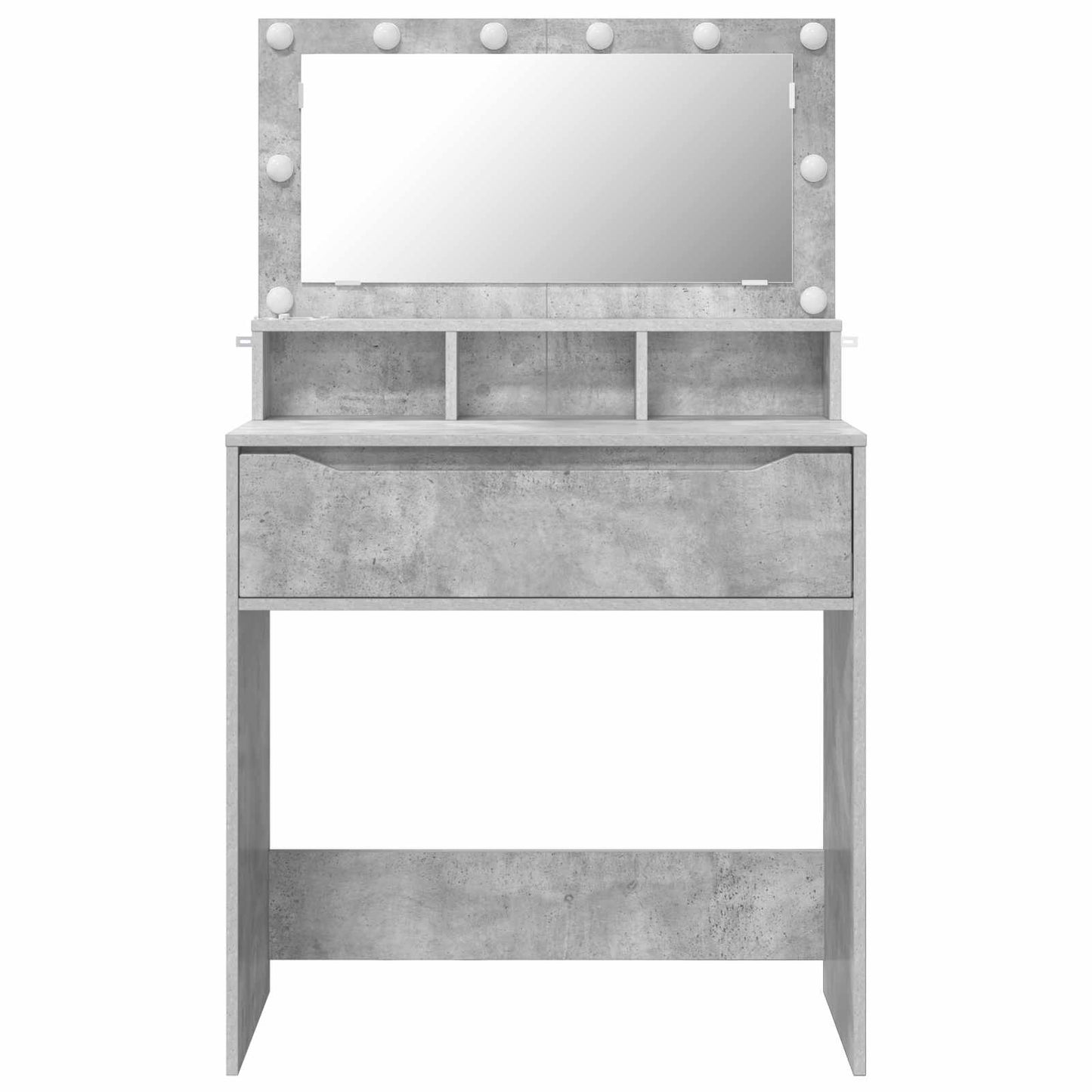 Hálószobai Öltözködő Asztalok Beton Szürke 80 x 39,6 x 135 cm