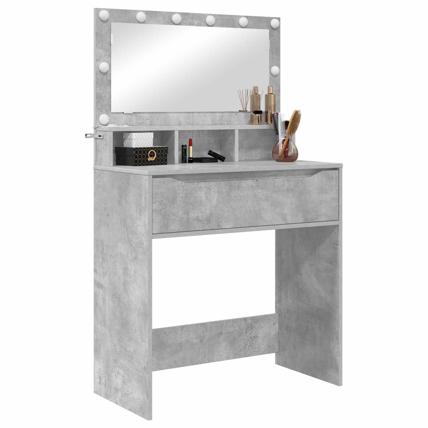 Hálószobai Öltözködő Asztalok Beton Szürke 80 x 39,6 x 135 cm
