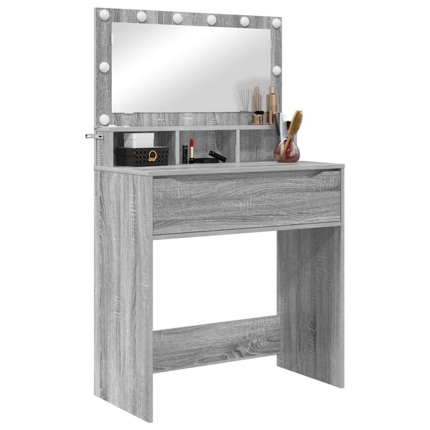 Hálószobai Öltözködő Asztalok Szürke Sonoma 80 x 39,6 x 135 cm