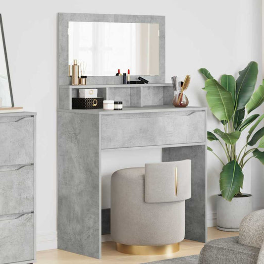 Hálószobai Öltözködő Asztalok Beton Szürke 80 x 39,6 x 135 cm
