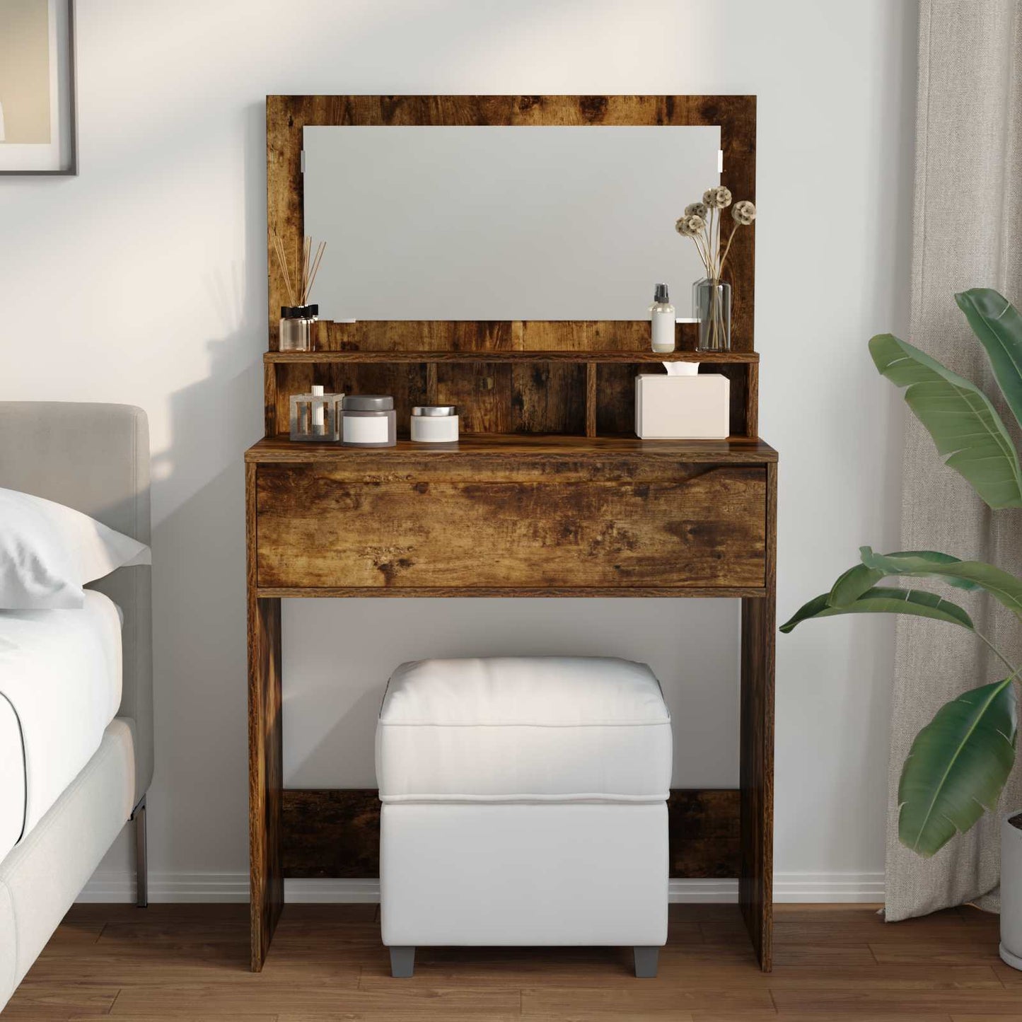 Hálószobai Öltözködő Asztalok Füstölt tölgy 80 x 39,6 x 135 cm