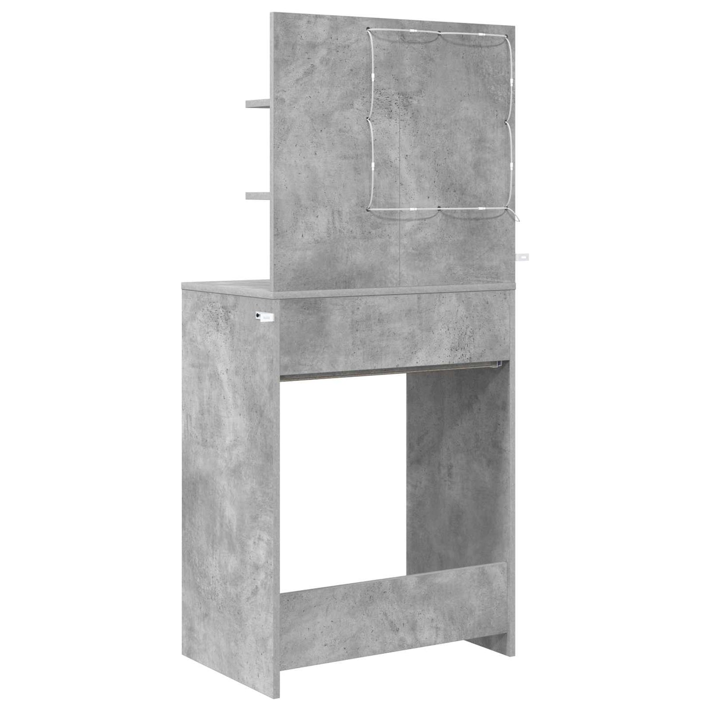 Hálószobai Öltözködő Asztalok Beton Szürke 80 x 39,6 x 135 cm