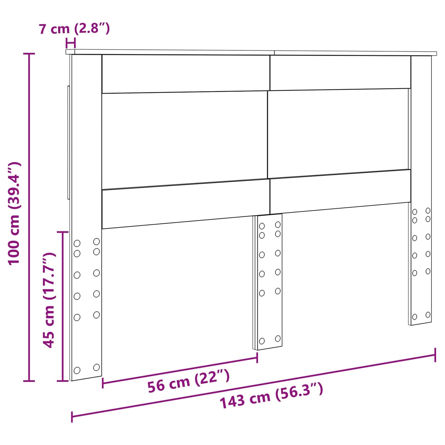 Fejtámla Öreg fa Szerelt Fa