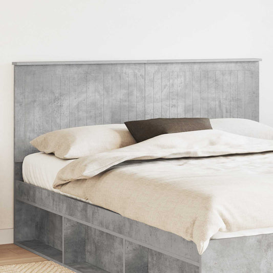 Fejtámla fejtámlával Beton Szürke 160 cm Faanyag