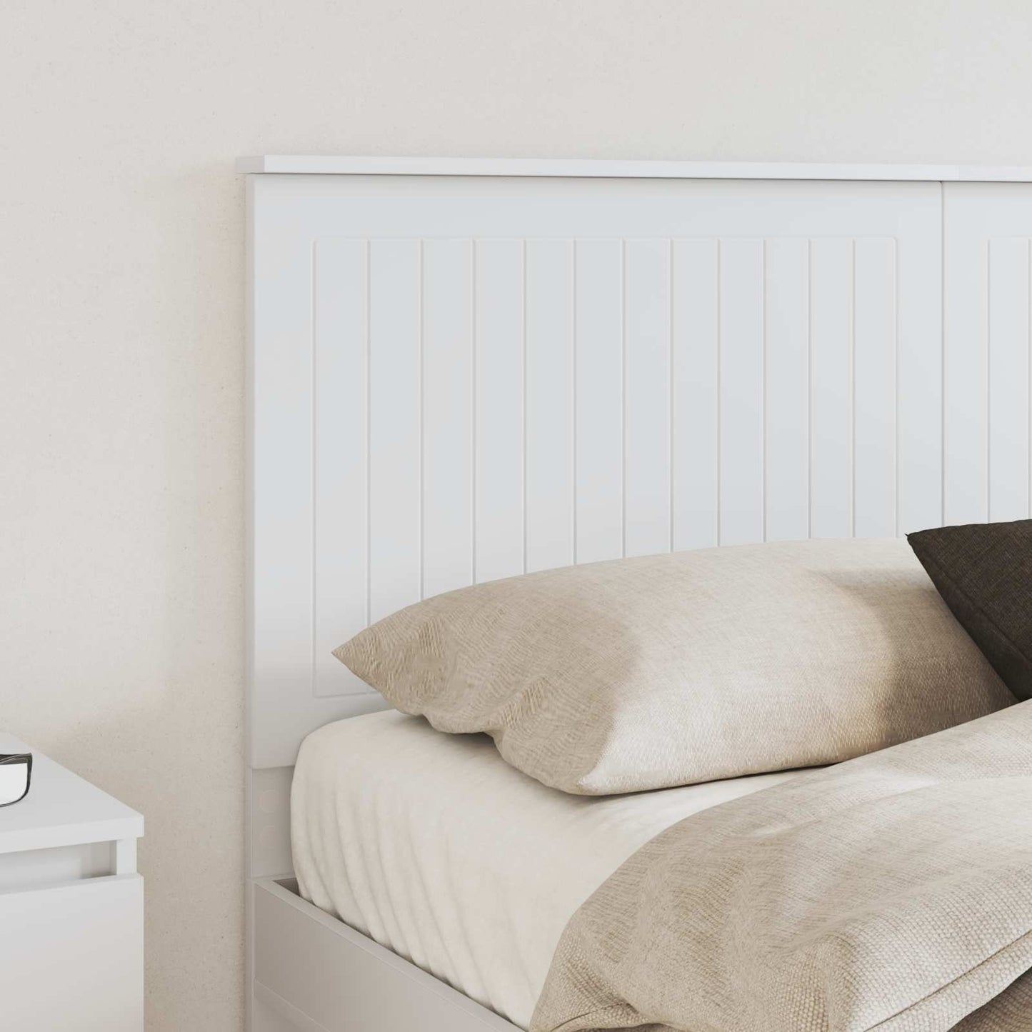 Fejtámla fejtámlával Fehér 150 cm Faanyag