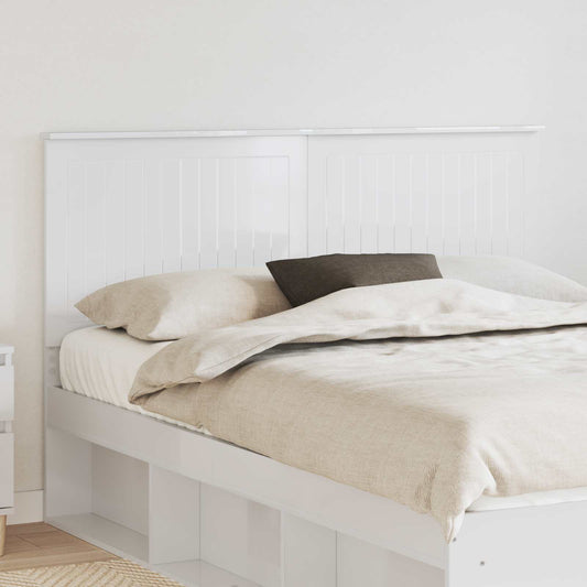 Fejtámla fejtámlával Fényes Fehér 150 cm Faanyag