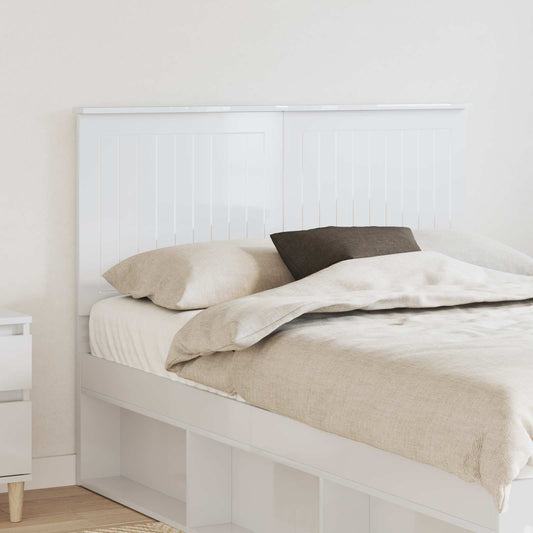 Fejtámla fejtámlával Fényes Fehér 135 cm Faanyag