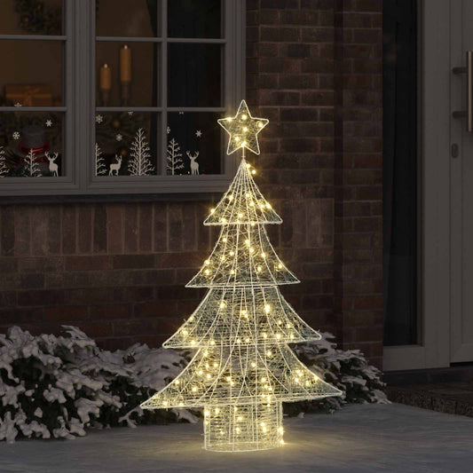 Karácsonyfa 100 LED-del Meleg fehér 120 cm Akril