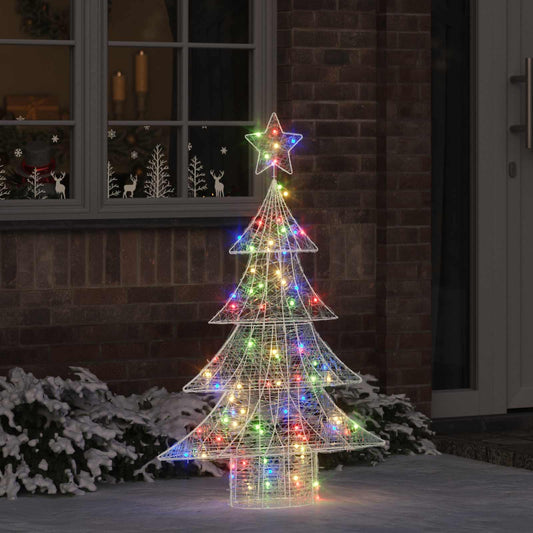 Karácsonyfa 100 LED-del Sokszínű 120 cm Akril
