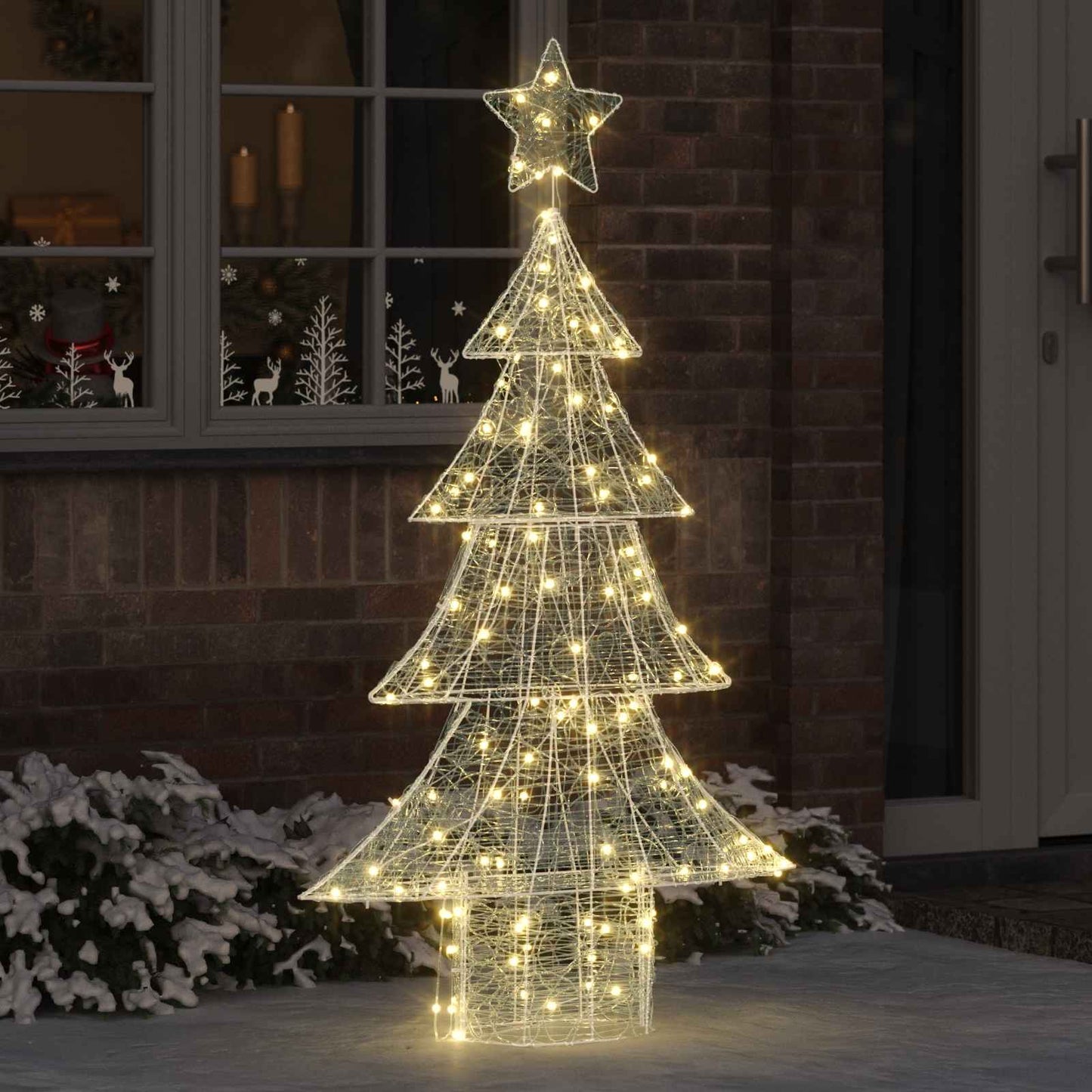 Karácsonyfa 160 LED-del Meleg fehér 150 cm Akril