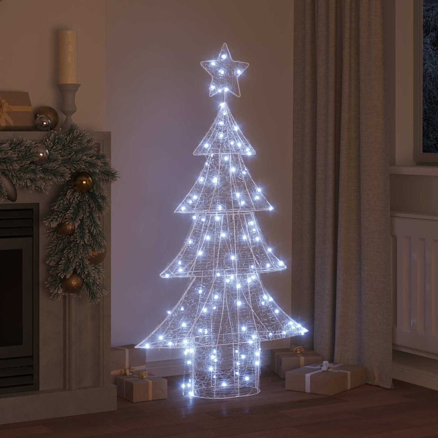 Karácsonyfa 160 LED-del Hideg feher 150 cm Akril