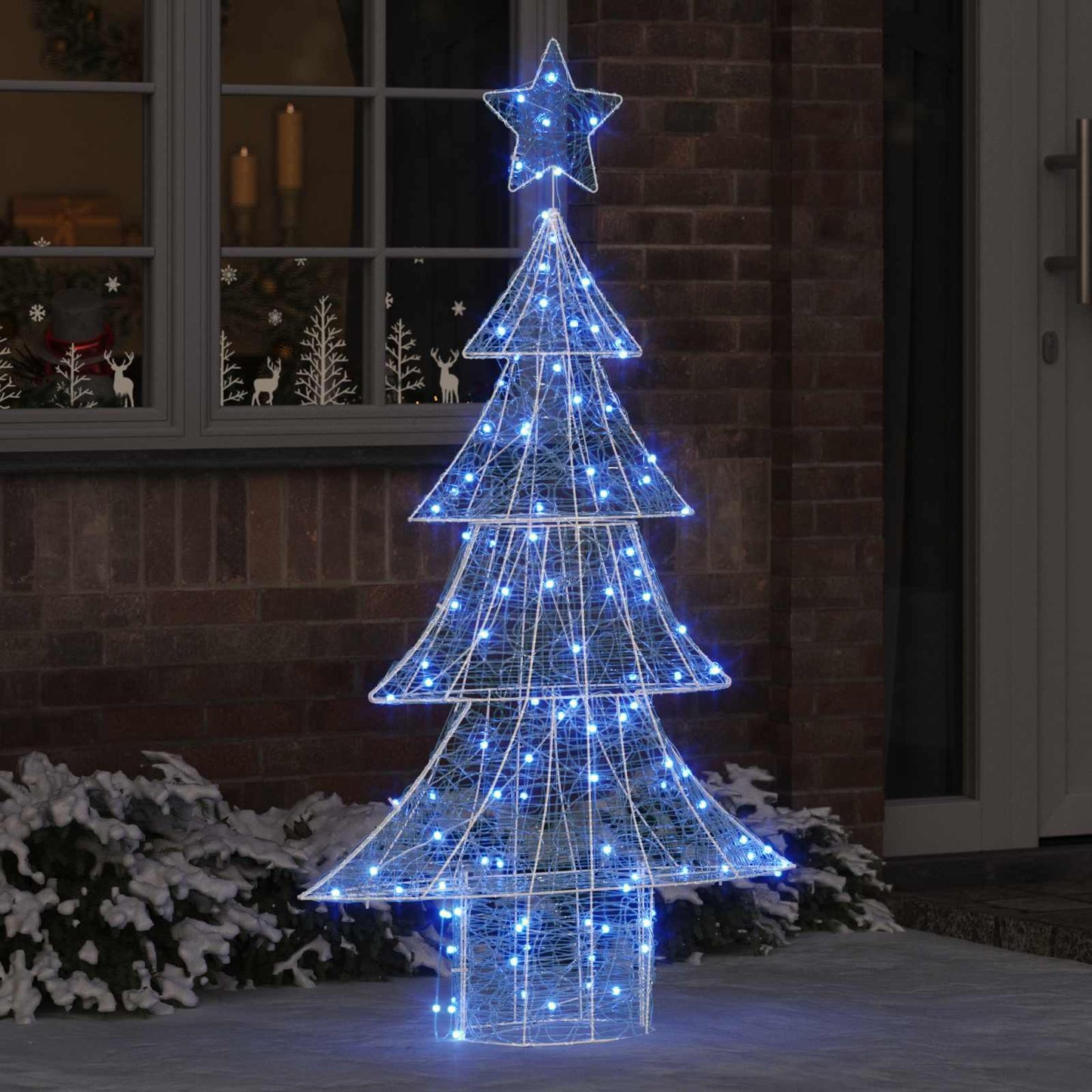 Karácsonyfa 160 LED-del Kék 150 cm Akril