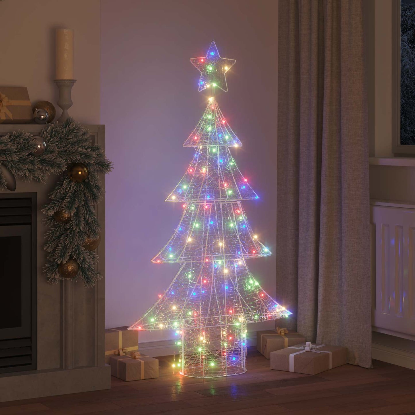 Karácsonyfa 160 LED-del Sokszínű 150 cm Akril