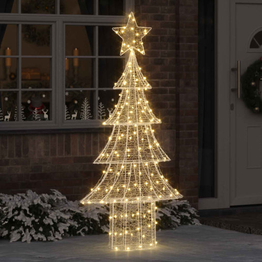 Karácsonyfa 240 LED-del Meleg fehér 150 cm Akril