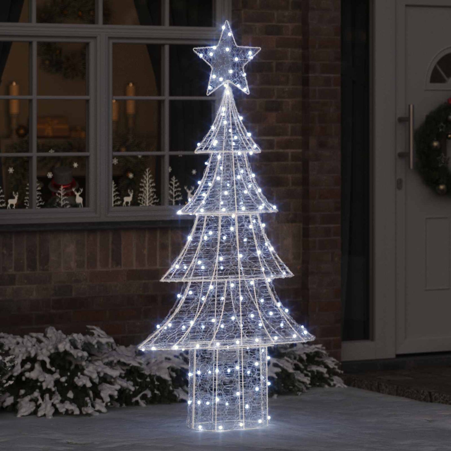 Karácsonyfa 240 LED-del Hideg feher 180 cm Akril