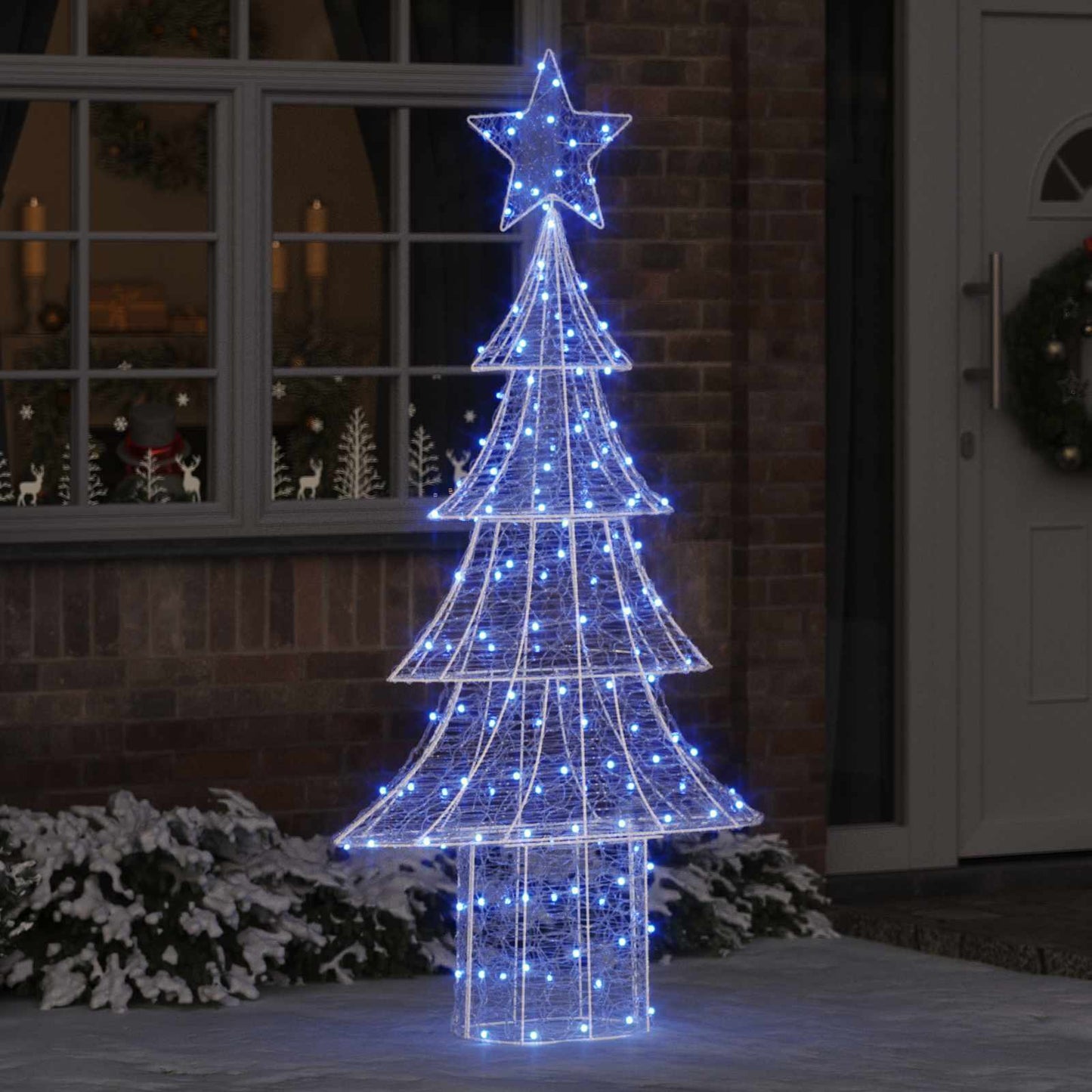 Karácsonyfa 240 LED-del Kék 180 cm Akril
