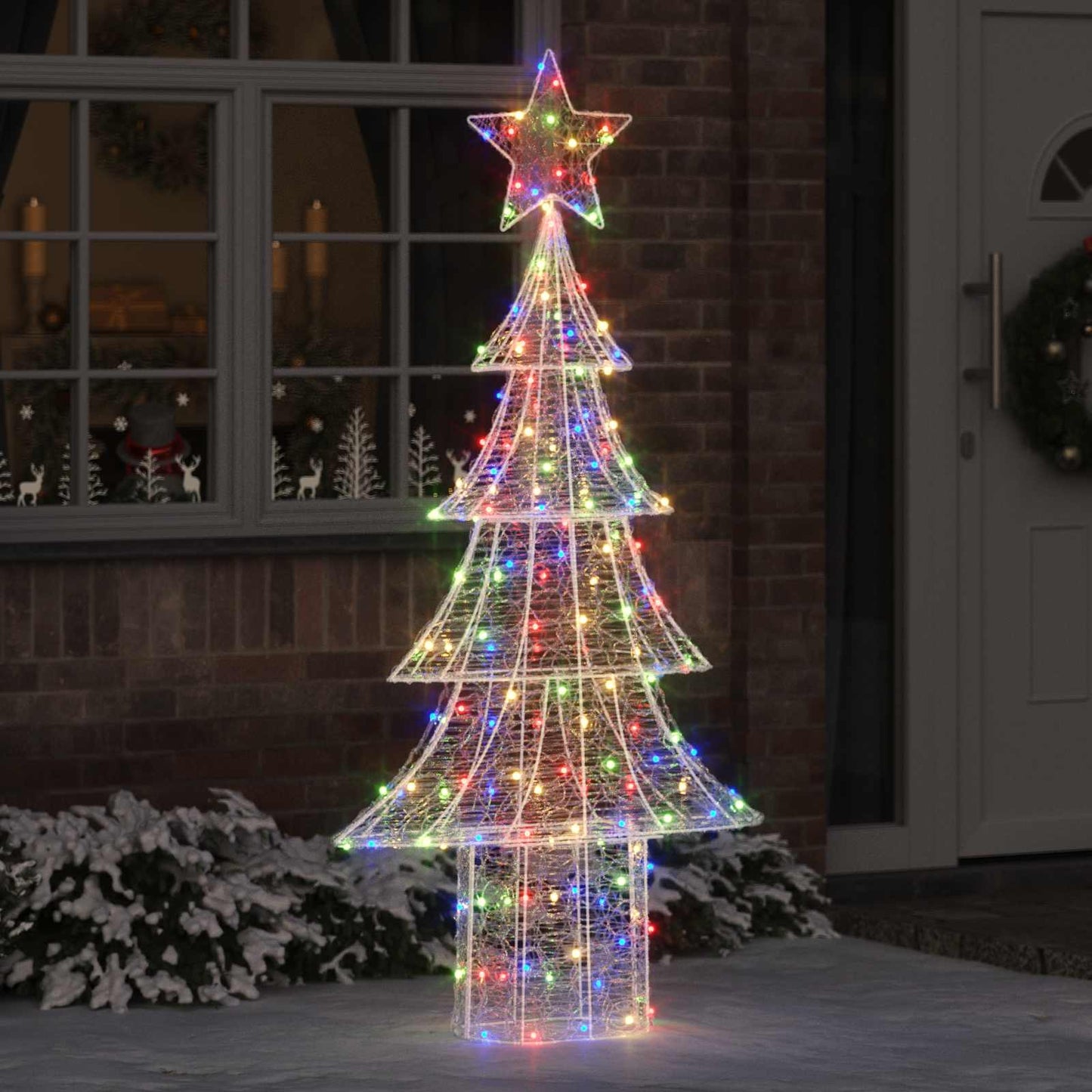 Karácsonyfa 240 LED-del Sokszínű 180 cm Akril