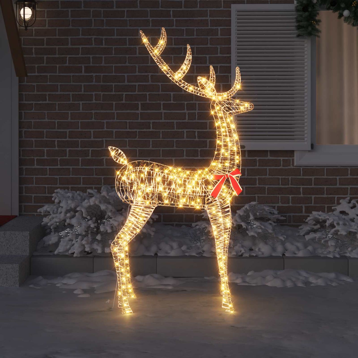 3D rénszarvas 250 LED Meleg fehér 96 x 40 x 180 cm PET