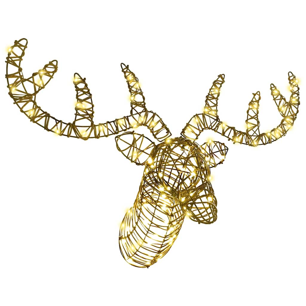 Rénszarvas húzta szán Meleg fehér 68 x 36,5 x 62,5 cm Rattan