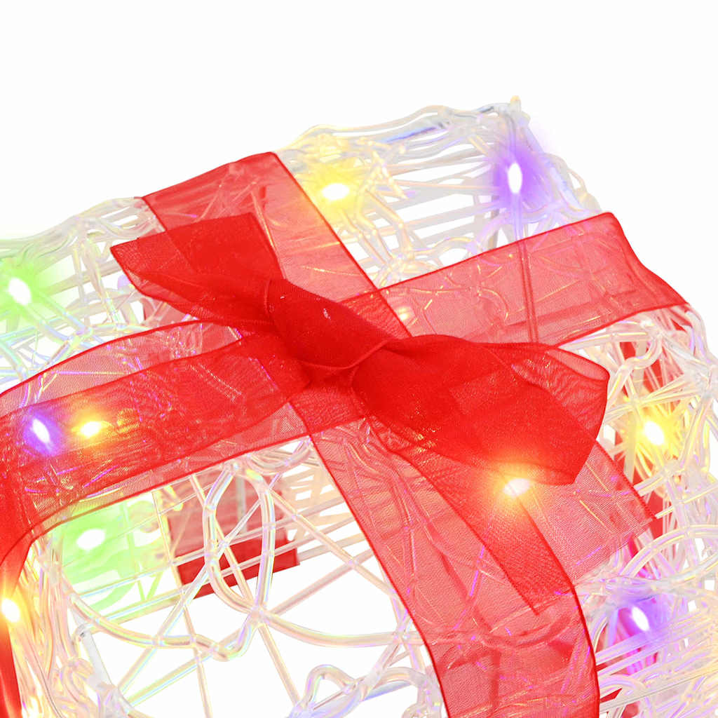 Ajándékdoboz 60 LED-del 3 pcs Sokszínű 20 x 20 x 20 cm Akril