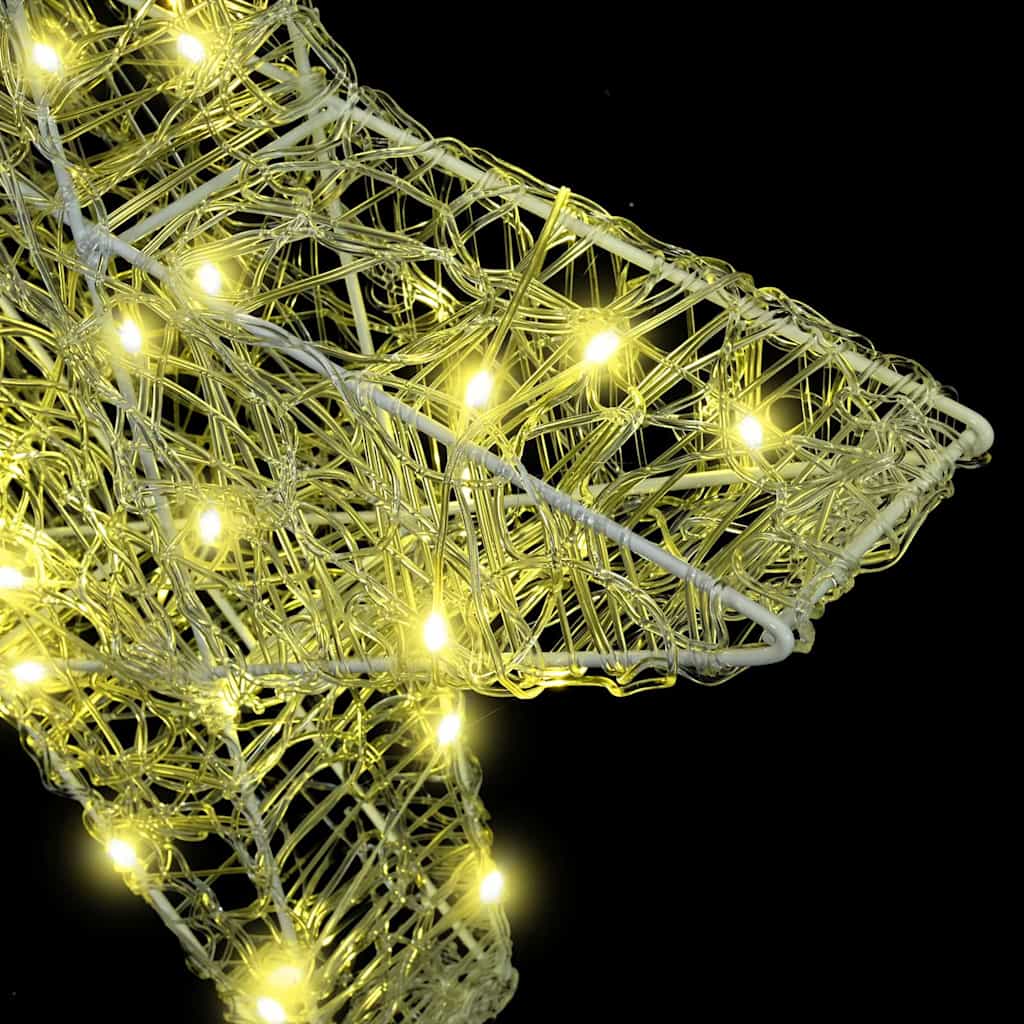 3D Csillag 50 LED-del Meleg fehér 55 x 53.5 x 10 cm Akril
