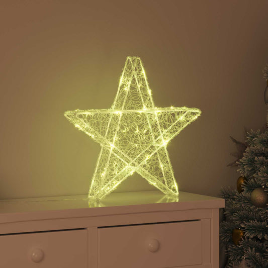 3D Csillag 50 LED-del Meleg fehér 55 x 53.5 x 10 cm Akril