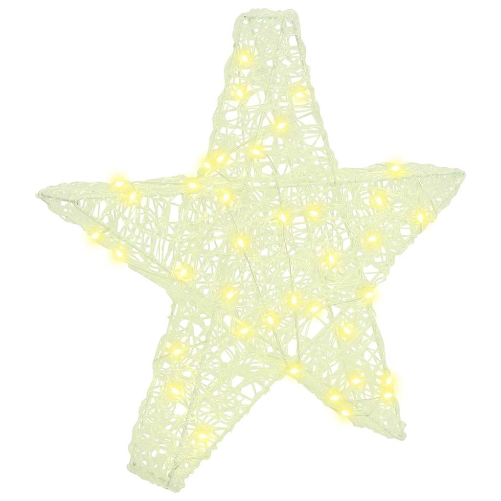 3D Csillag 50 LED-del Meleg fehér 55 x 53.5 x 10 cm Akril