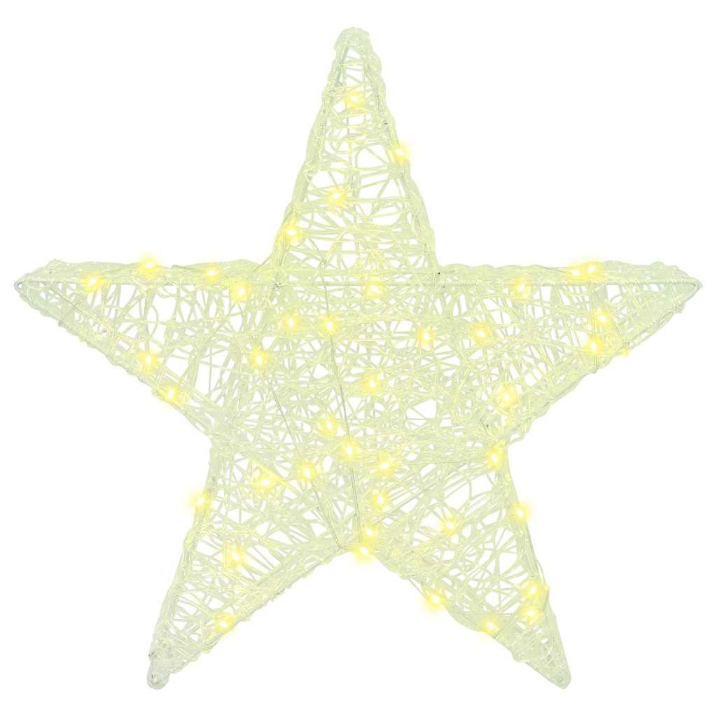 3D Csillag 50 LED-del Meleg fehér 55 x 53.5 x 10 cm Akril