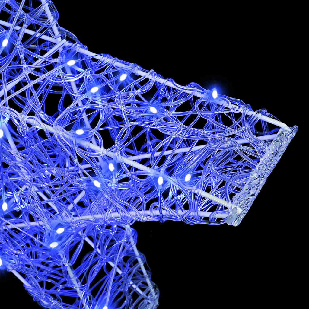 3D Csillag 50 LED-del Kék 55 x 53.5 x 10 cm Akril