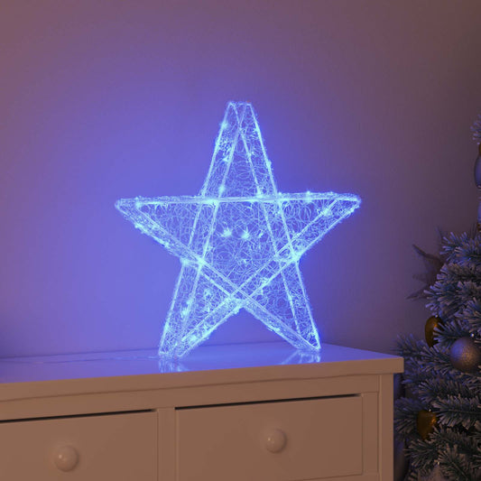 3D Csillag 50 LED-del Kék 55 x 53.5 x 10 cm Akril