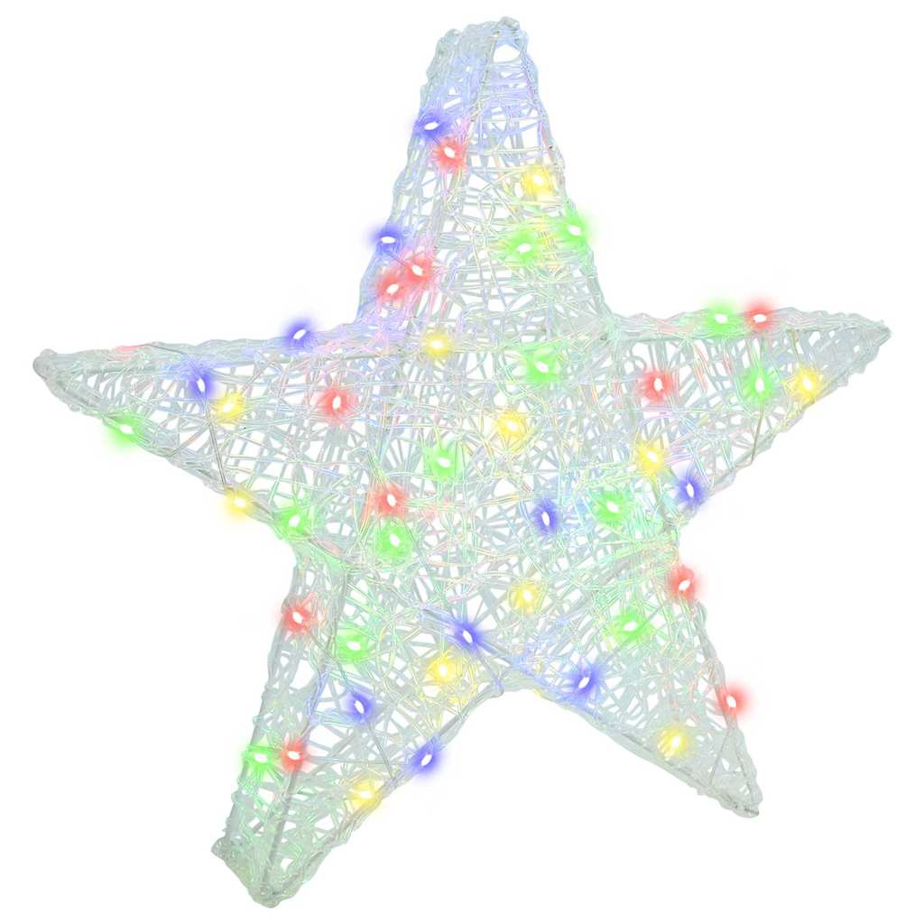 3D Csillag 50 LED-del Sokszínű 55 x 53.5 x 10 cm Akril
