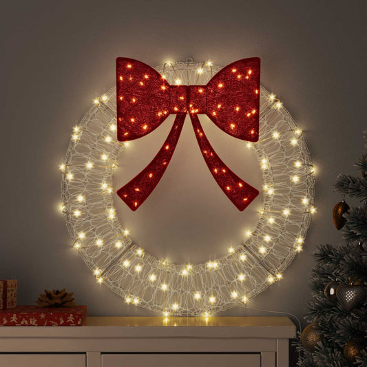 Koszorú 60 LED-del Meleg fehér 76 x 76 x 8,5 cm Akril
