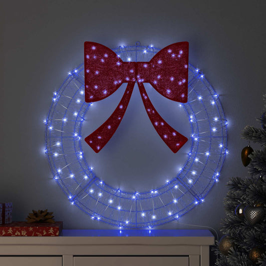 Koszorú 60 LED-del Kék 76 x 76 x 8,5 cm Akril
