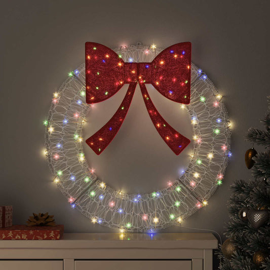 Koszorú 60 LED-del Sokszínű 76 x 76 x 8,5 cm Akril