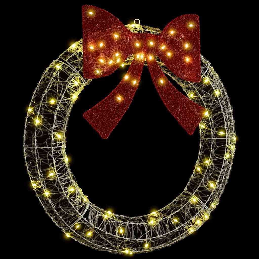 Koszorú 80 LED-del Meleg fehér 92 x 92 x 9,5 cm Akril
