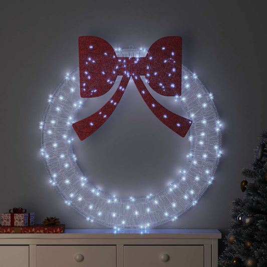 Koszorú 150 LED-del Hideg feher 120 cm Akril