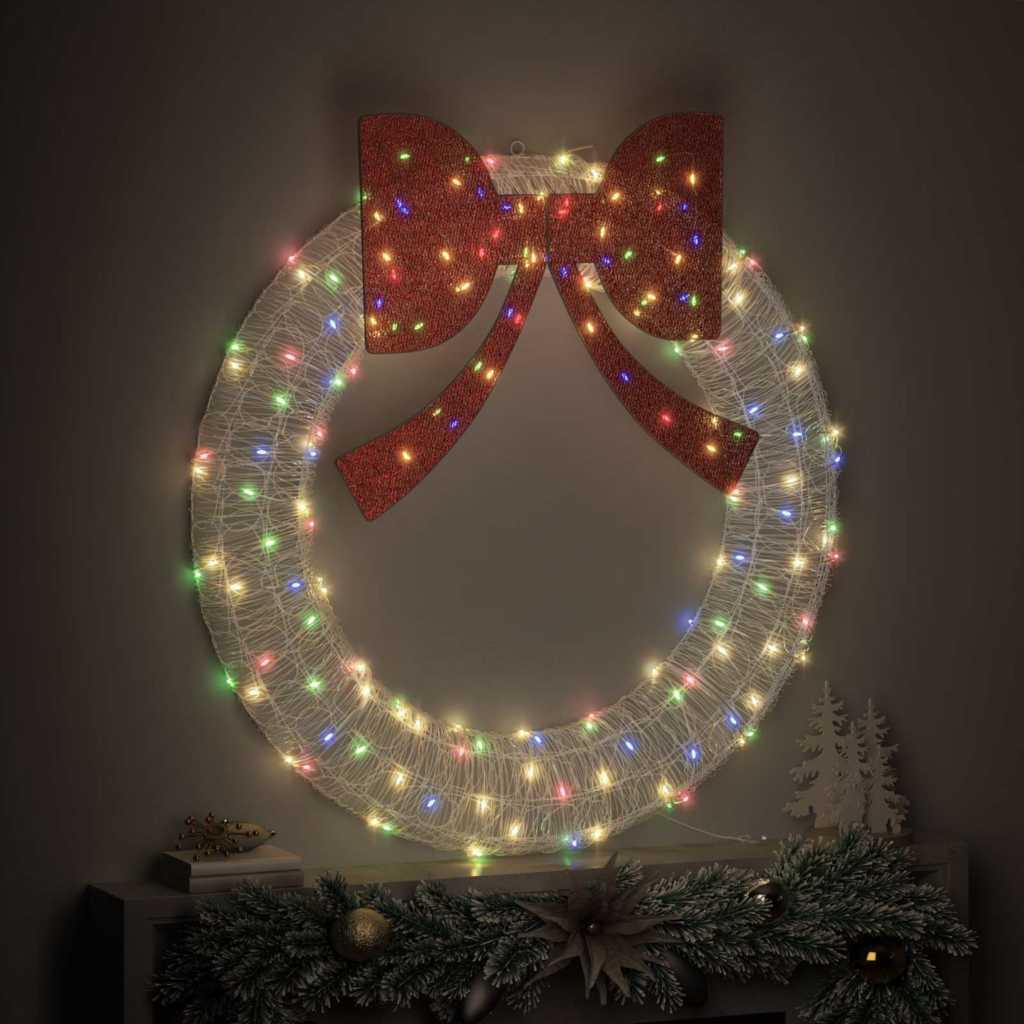 Koszorú 150 LED-del Sokszínű 120 cm Akril