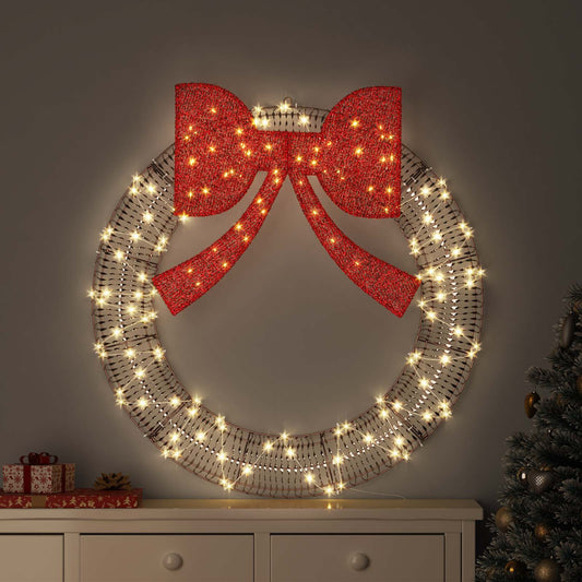 Koszorú 80 LED-del Meleg fehér 91 x 91 x 9 cm PET