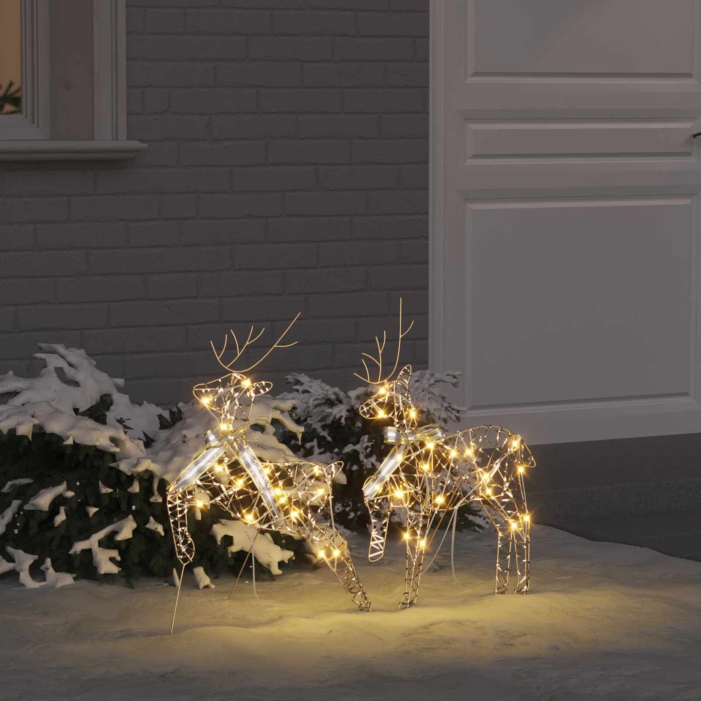 LED Rénszarvasok 40 LED-del 2 pcs Meleg fehér PET