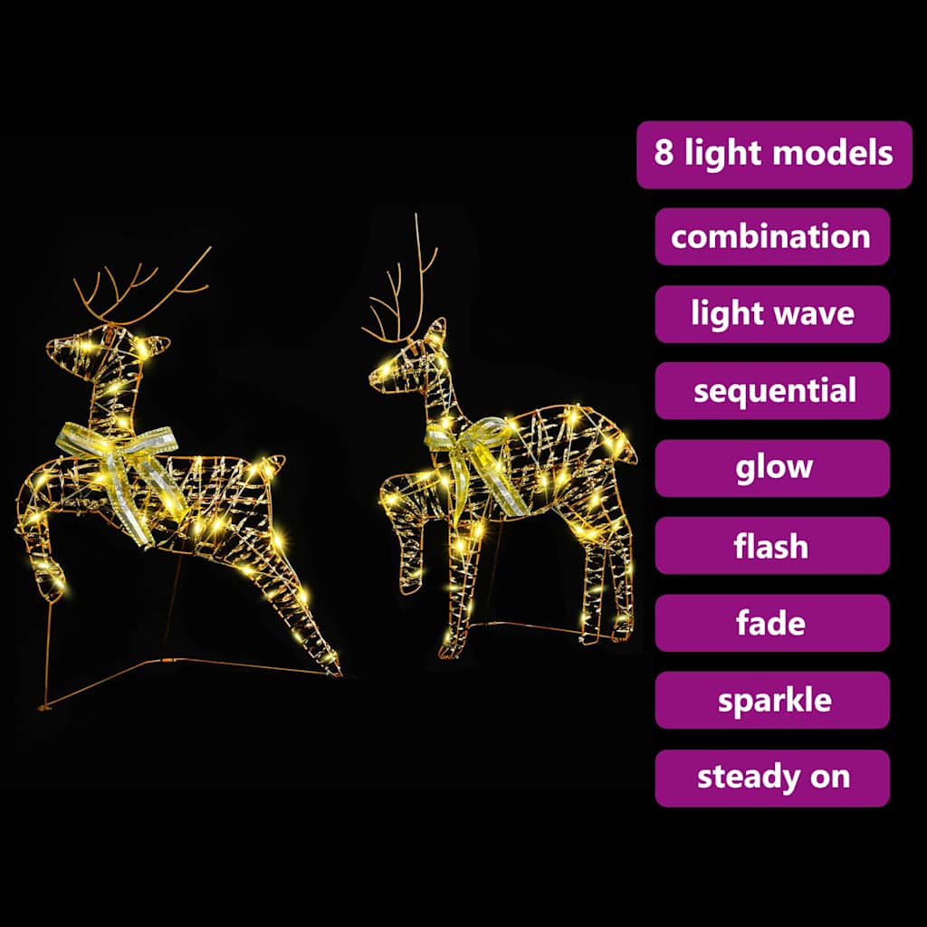LED Rénszarvasok 40 LED-del 2 pcs Meleg fehér PET