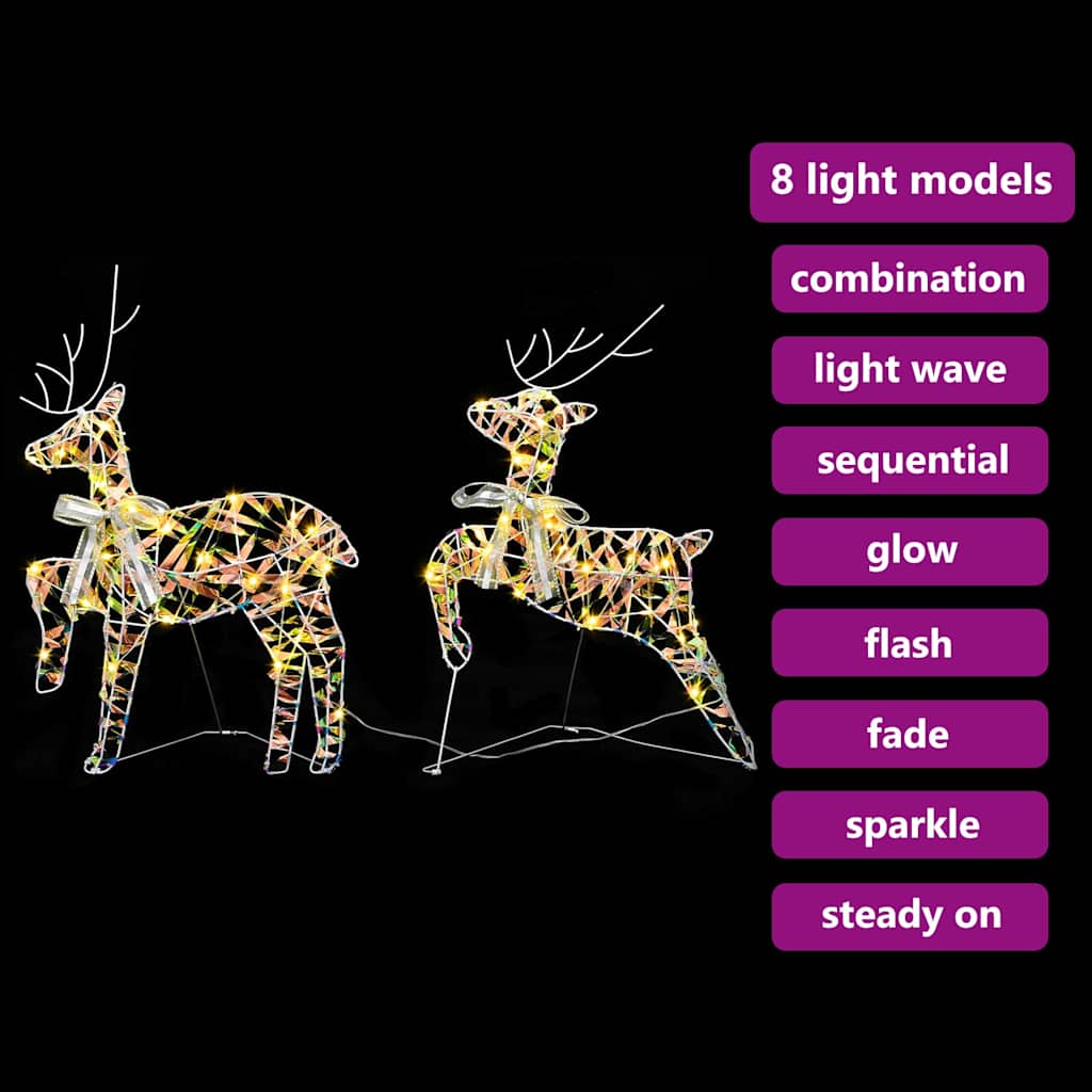 LED Rénszarvasok 40 LED-del 2 pcs Meleg fehér PET