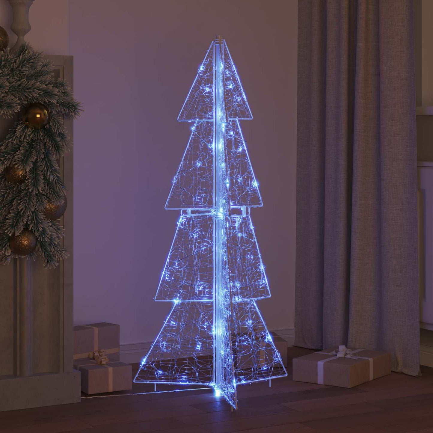 Karácsonyfa 100 LED-del Kék 120 cm Akril
