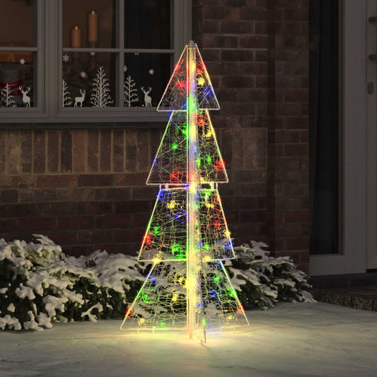 Karácsonyfa 100 LED-del Sokszínű 120 cm Akril
