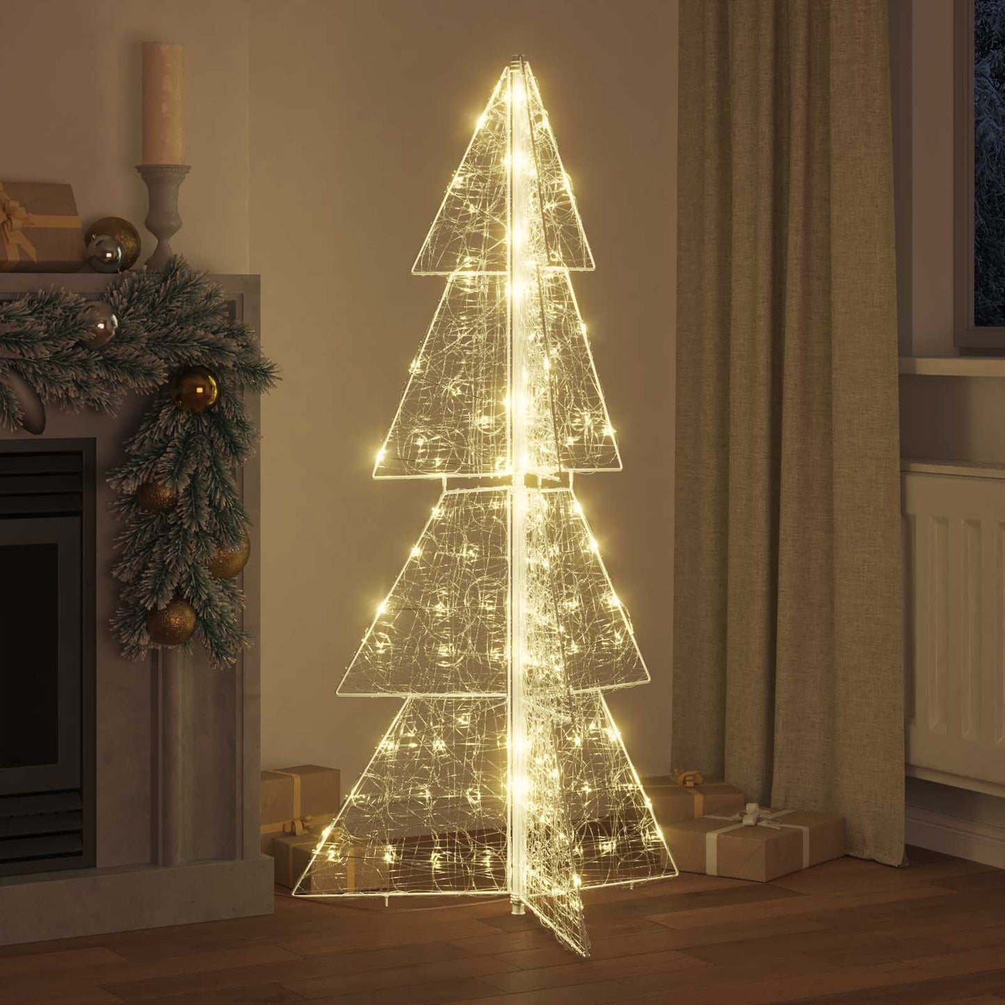 Karácsonyfa 160 LED-del Meleg fehér 150 cm Akril