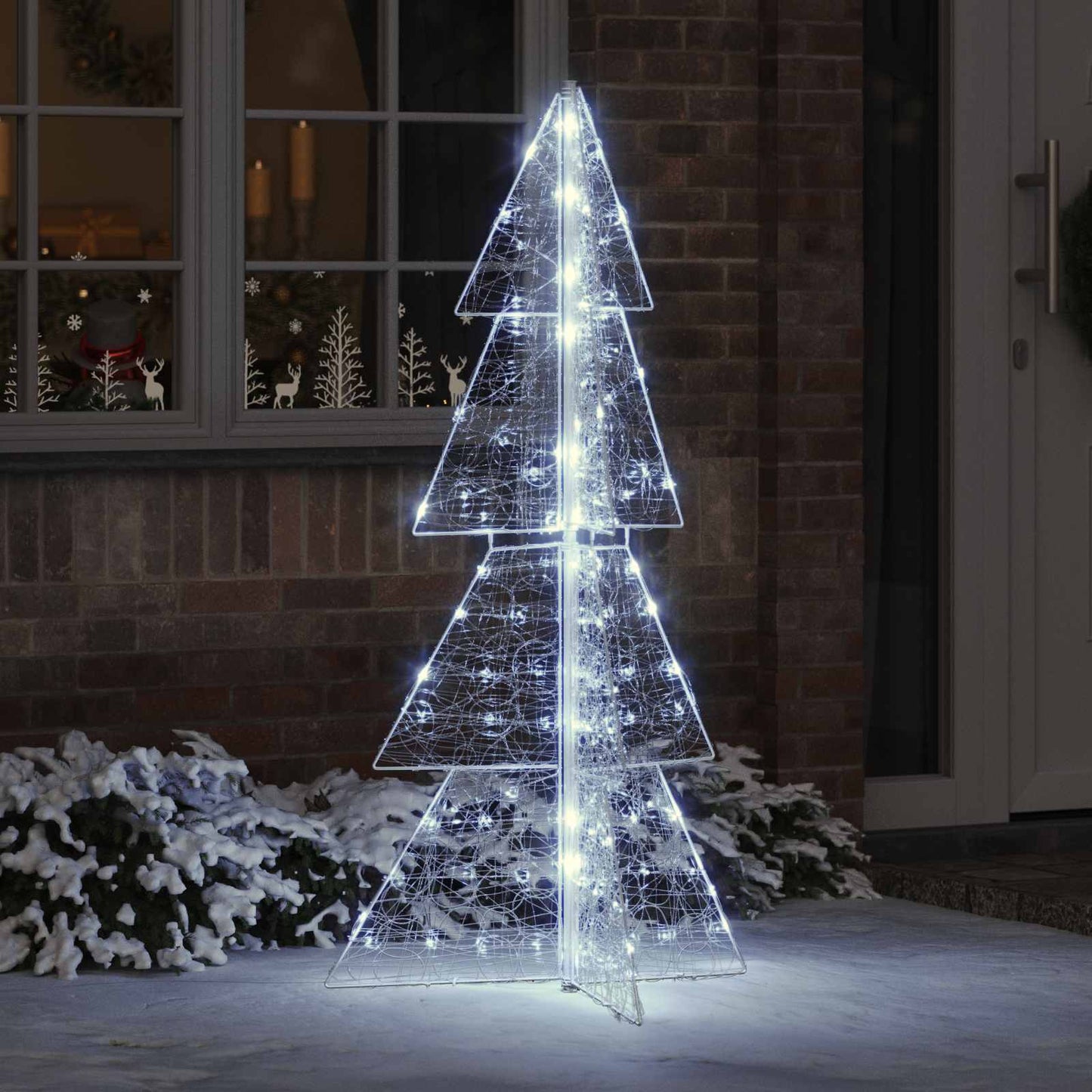 Karácsonyfa 160 LED-del Hideg Fehér 150 cm Akril