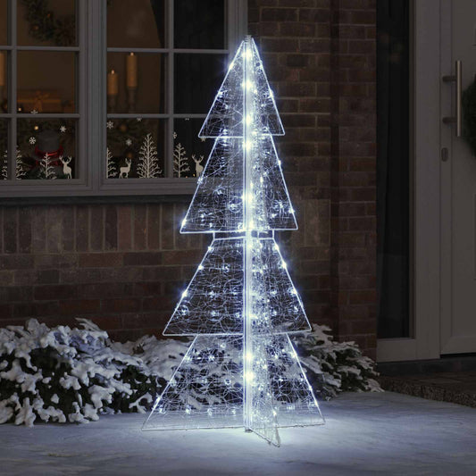 Karácsonyfa 160 LED-del Hideg Fehér 150 cm Akril