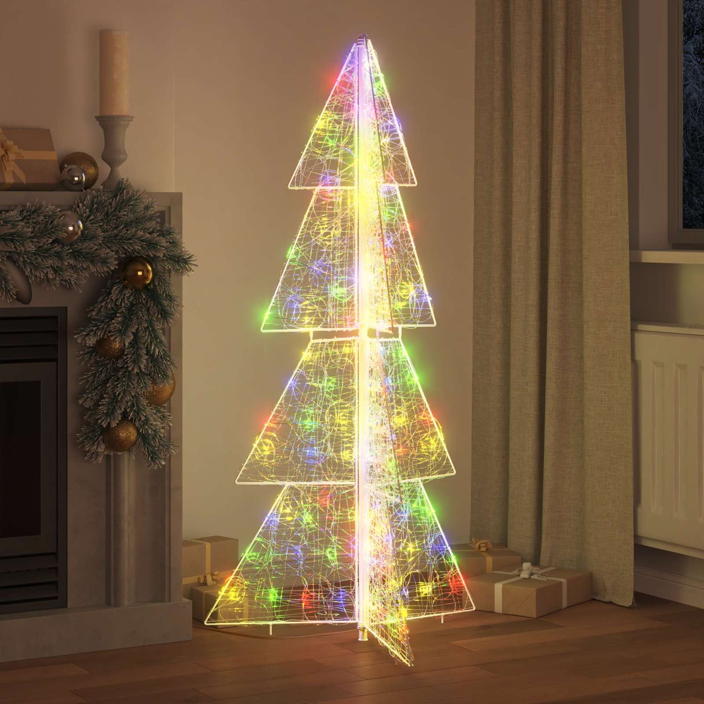Karácsonyfa 160 LED-del Sokszínű 150 cm Akril