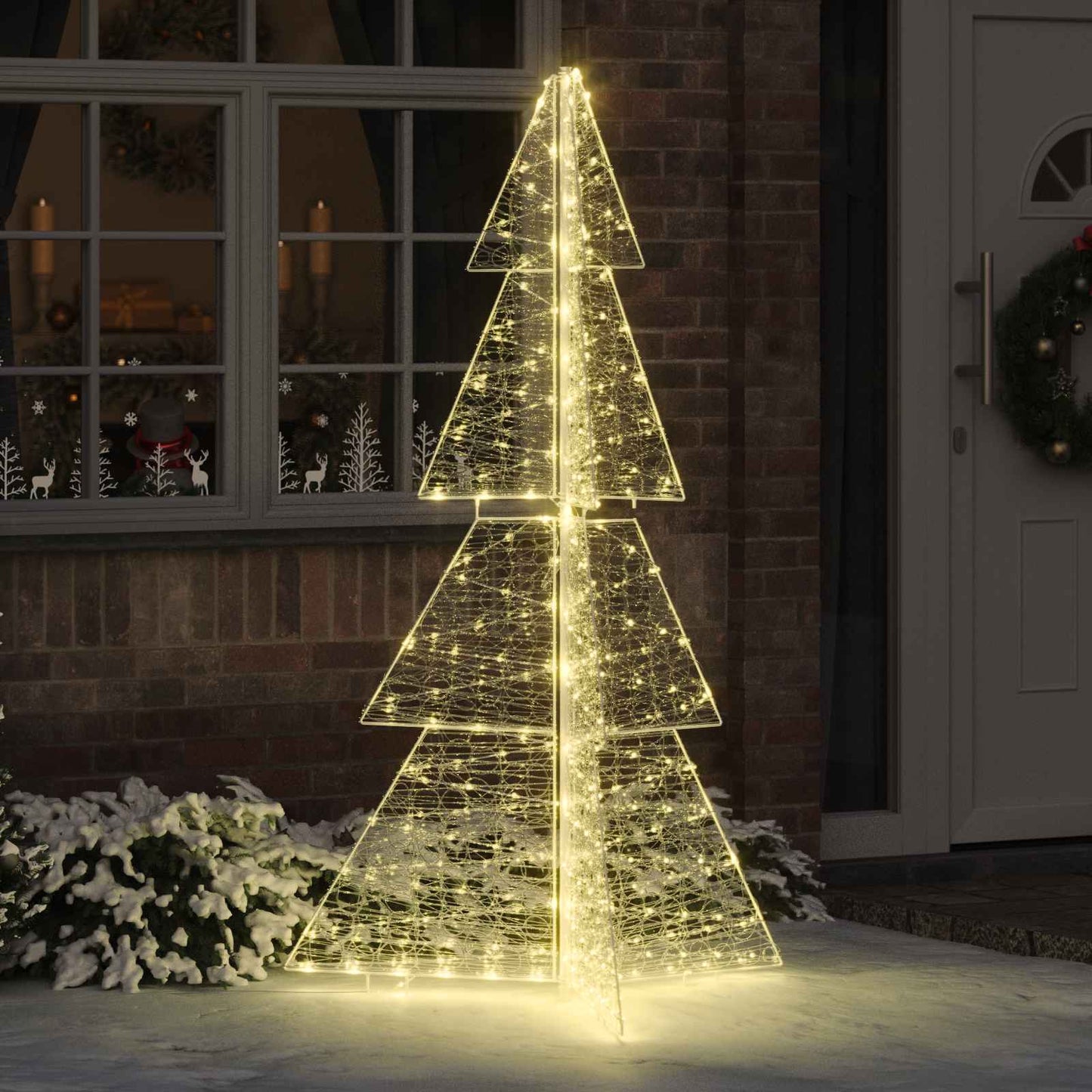 Karácsonyfa 240 LED-del Meleg fehér 180 cm Akril