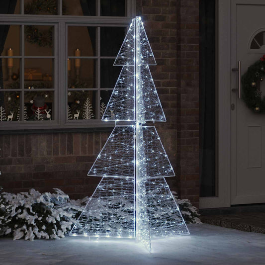 Karácsonyfa 240 LED-del Hideg feher 180 cm Akril