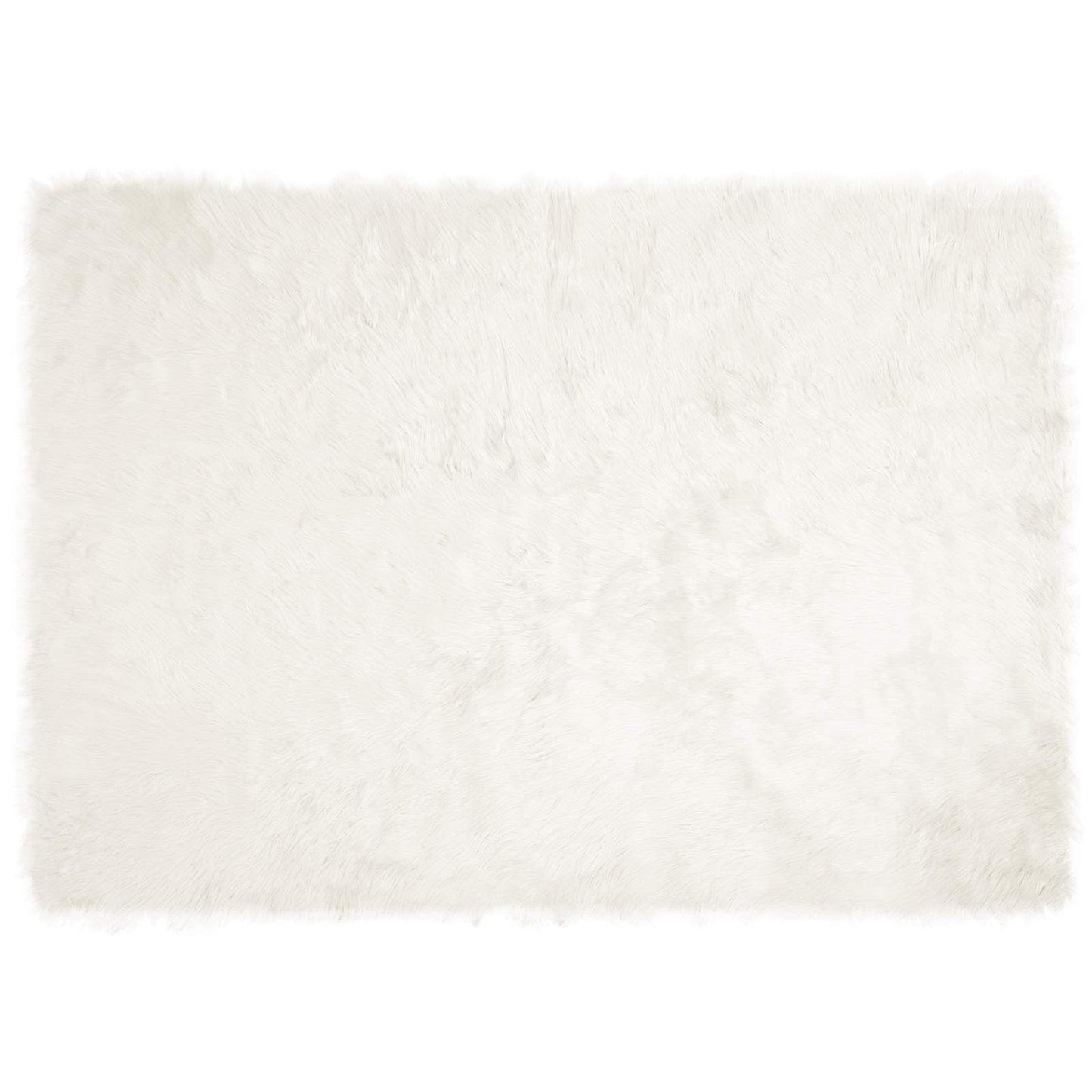 Műbáránybőr szőnyeg TAFALLA Fehér 140 x 200 cm Poliészter